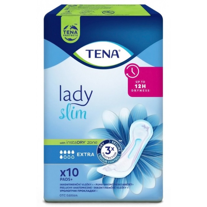 Урологические прокладки Tena Lady Slim Extra,  5 капель, 10 шт. - 
